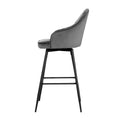Load image into Gallery viewer, Artiss Set of 2 Bar Stools Kitchen Stool Dining Chairs Velvet Chair Barstool Grey Mesial