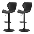 Load image into Gallery viewer, Artiss Set of 2 Bar Stools Kitchen Stool Chairs Metal Barstool Swivel Black Frawley