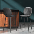 Load image into Gallery viewer, Artiss Set of 2 Bar Stools Kitchen Stool Barstool Dining Chairs Leather Black Kingsley