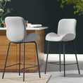 Load image into Gallery viewer, Artiss Bar Stools Metal Stool Dining Chairs Kitchen Counter Barstools Fabric x2