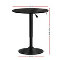 Load image into Gallery viewer, Artiss Bar Table Kitchen Tables Swivel Round Metal Black