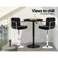 Load image into Gallery viewer, Artiss Bar Table Kitchen Tables Swivel Round Metal Black