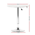 Load image into Gallery viewer, Artiss Bar Table Kitchen Tables Swivel Round Metal White