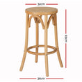 Load image into Gallery viewer, Artiss Bar Stools Wooden Stool Counter Chair Kitchen Barstools Rattan Seat