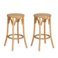 Load image into Gallery viewer, Artiss X2 Bar Stools Wooden Stool Counter Chair Kitchen Barstools Rattan Seat