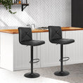 Load image into Gallery viewer, Artiss Set of 2 PU Leather Gas Lift Bar Stools - Black