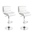 Load image into Gallery viewer, Artiss Set of 2 PU Leather Gas Lift Bar Stools - White and Chrome