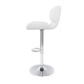 Load image into Gallery viewer, Artiss Set of 2 PU Leather Gas Lift Bar Stools - White and Chrome