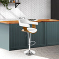 Load image into Gallery viewer, Artiss Wooden PU Leather Bar Stool - White and Chrome