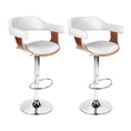 Load image into Gallery viewer, Artiss Set of 2 Wooden PU Leather Bar Stool - White and Chrome