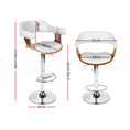 Load image into Gallery viewer, Artiss Set of 2 Wooden PU Leather Bar Stool - White and Chrome