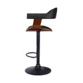 Load image into Gallery viewer, Artiss Bar Stool Curved Gas Lift PU Leather - Black and Wood