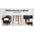 Load image into Gallery viewer, Artiss Set of 2 Bar Stools PU Leather Wooden Swivel - Wood, Chrome and Black