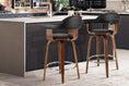 Load image into Gallery viewer, Artiss Set of 2 Bar Stools PU Leather Wooden Swivel - Wood, Chrome and Black
