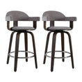 Load image into Gallery viewer, Artiss Set of 2 Bar Stools Wooden Swivel Bar Stool Kitchen Dining Chair - Wood, Chrome and Grey