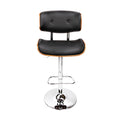 Load image into Gallery viewer, Artiss Wooden Gas Lift Bar Stool - Black and Chrome