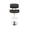 Load image into Gallery viewer, Artiss Set of 2 Wooden Gas Lift Bar Stools - Black and Chrome