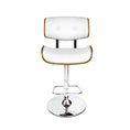 Load image into Gallery viewer, Artiss Set of 2 Wooden Gas Lift Bar Stool - White and Chrome
