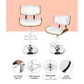 Load image into Gallery viewer, Artiss Set of 2 Wooden Gas Lift Bar Stool - White and Chrome