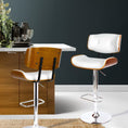 Load image into Gallery viewer, Artiss Set of 2 Wooden Gas Lift Bar Stool - White and Chrome