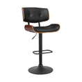 Load image into Gallery viewer, Artiss Bar Stool Gas Lift Wooden PU Leather - Black and Wood