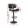 Load image into Gallery viewer, Artiss Bar Stool Gas Lift Wooden PU Leather - Black and Wood