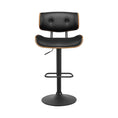 Load image into Gallery viewer, Artiss Bar Stool Gas Lift Wooden PU Leather - Black and Wood