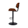 Load image into Gallery viewer, Artiss Bar Stool Gas Lift Wooden PU Leather - Black and Wood