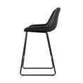 Load image into Gallery viewer, Artiss Set of 2 Bar Stools Kitchen Metal Bar Stool Dining Chairs PU Leather Black