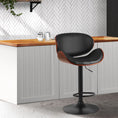Load image into Gallery viewer, Artiss Kitchen Bar Stools Swivel Gas Lift Wooden Stool Metal Black Barstools