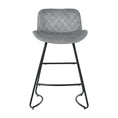 Load image into Gallery viewer, Artiss Set of 2 Bar Stools Kitchen Stool Chairs Chair Velvet Barstool Barstools Grey