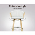 Load image into Gallery viewer, Artiss Set of 2 Bar Stools Kitchen Stool Wooden Chair Swivel Chairs Leather White