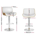 Load image into Gallery viewer, Artiss Bar Stools Kitchen Stool Chairs Metal Barstool Dining Chair Swivel White