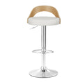 Load image into Gallery viewer, Emily Set of 2 Bar Stools Kitchen Gas Lift Wooden Stool Metal Barstools White Swivel