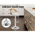 Load image into Gallery viewer, Emily Set of 2 Bar Stools Kitchen Gas Lift Wooden Stool Metal Barstools White Swivel