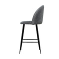 Load image into Gallery viewer, Artiss Set of 2 Bar Stools Kitchen Dining Chair Stool Chairs Sherpa Boucle Charcoal