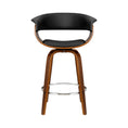 Load image into Gallery viewer, Artiss Swivel PU Leather Bar Stool - Wood and Black