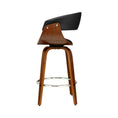 Load image into Gallery viewer, Artiss Swivel PU Leather Bar Stool - Wood and Black
