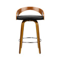 Load image into Gallery viewer, Artiss Set of 2 Walnut Wood Bar Stools - Black and Brown