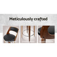 Load image into Gallery viewer, Artiss Set of 2 Wooden Bar Stools PU Leather - Black and Wood