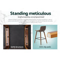 Load image into Gallery viewer, Artiss Set of 2 PU Leather Bar Stools Square Footrest - Wood and Brown