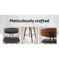 Load image into Gallery viewer, Artiss Set of 2 PU Leather Circular Footrest Bar Stools - Black