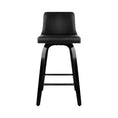 Load image into Gallery viewer, Artiss Set of 2 Wooden PU Leather Bar Stool - Black