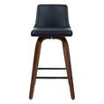 Load image into Gallery viewer, Artiss Set of 2 Wooden PU Leather Bar Stool - Black and Brown Wood Legs