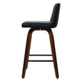 Load image into Gallery viewer, Artiss Set of 2 Wooden PU Leather Bar Stool - Black and Brown Wood Legs