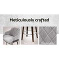 Load image into Gallery viewer, Artiss Velvet Bar Stool Swivel - Grey and Wood
