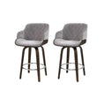 Load image into Gallery viewer, Artiss 2x Bar Stools Swivel Velvet Padded Wooden