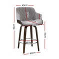 Load image into Gallery viewer, Artiss 2x Bar Stools Swivel Velvet Padded Wooden