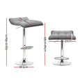 Load image into Gallery viewer, Artiss Set of 2 Fabric Bar Stools Swivel Bar Stools- Grey Chrome