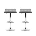 Load image into Gallery viewer, Artiss Set of 2 Fabric Bar Stools Swivel Bar Stools- Grey Chrome